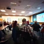 Photo courtesy of Poppy Benson/Friends of Alaska National Wildlife Refuges
Retired biologist and former Kenai National Wildlife Refuge manager Robin West speaks to nearly 150 attendees gathered in person and virtually for his presentation, Looking Back, Looking Forward, on Tuesday, Jan. 20, 2026. Hosted by the Homer-based nonprofit Friends of Alaska National Wildlife Refuges, Wests talk included anecdotes about his 30 year-long career in the Fish and Wildlife Service and a solo canoe trip that inspired him to write a book about his experiences.