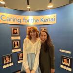 Hannah Leatherman, a sophomore at Seward High School, is pictured with science teacher Amelia Bagheri during the 2025 Caring for the Kenai awards ceremony on April 26<ins>, 2025</ins>. Photo courtesy of Hannah Leatherman
