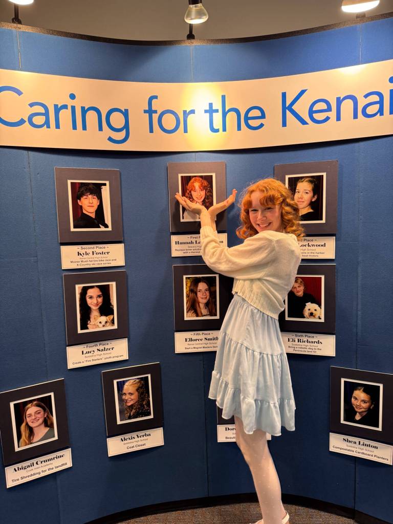 Hannah Leatherman, a senior at Seward High School, will present her environmentally-friendly alternative to salt brine to the Senate Transportation Committee in Juneau next month. Leatherman won the 2025 Caring for the Kenai student competition in April<ins> 2025</ins>. Photo courtesy of Hannah Leatherman