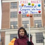 Kristy Totten holds a handmade sign during an anti-ICE protest at the Dimond Courthouse plaza on Jan. 29, 2026. I believe in the power of the people, and the more people we can gather together, the more effect well have on our senators and members of Congress, Totten said. Im here to support my neighbors.