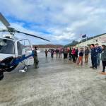 Members of the Kachemak Bay Search and Rescue group receive instruction from helicopter pilot Steven Ritter (left) on Jan. 30, 2026, during a training weekend at Kachemak Emergency Services station in Homer, Alaska. Photo courtesy Kasey Aderhold