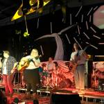 Fireweed Fiddle from Fairbanks performs on Sunday at the Seward Music and Arts Festival in the Dale R. Lindsey Alaska Railroad Intermodal Facility in Seward. (Photo by Kat Sorensen/Peninsula Clarion)